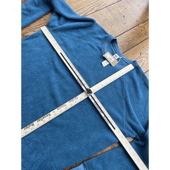 Patagonia Men's Reversible Shearling Crew Wavy Blue Size XL New With Tags - Picture 6 of 7